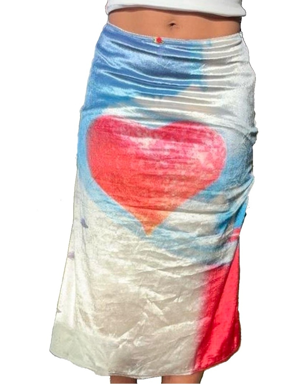 omighty Velvet Planet Love Midi Skirt